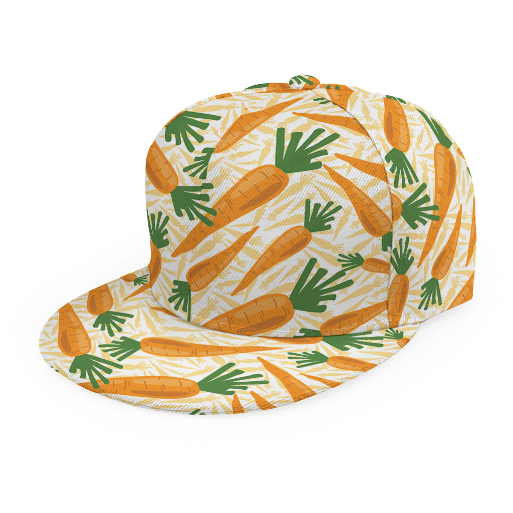 Orange Carrot Pattern Print Snapback Cap