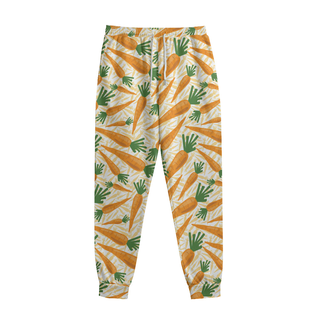 Orange Carrot Pattern Print Sweatpants