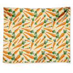 Orange Carrot Pattern Print Tapestry