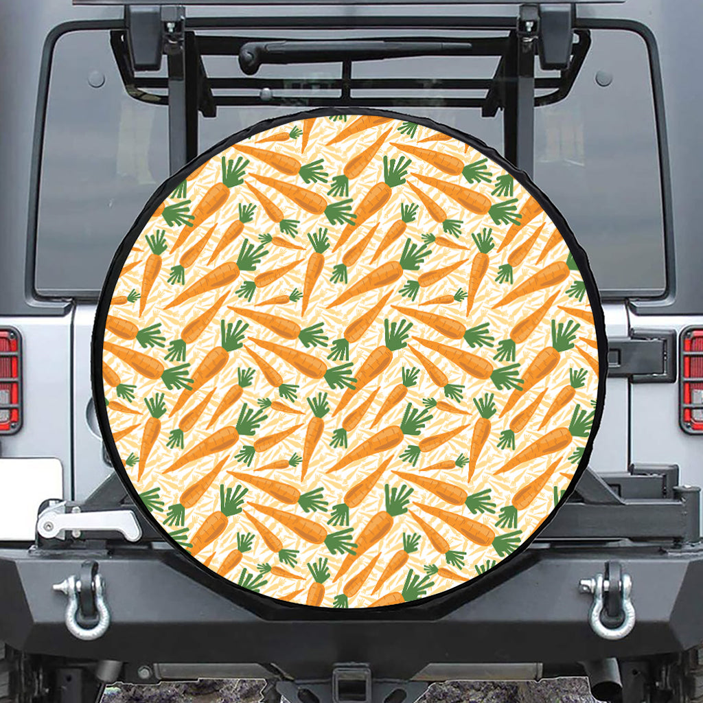 Orange Carrot Pattern Print Tire Cover