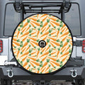 Orange Carrot Pattern Print Tire Cover With Camera Hole
