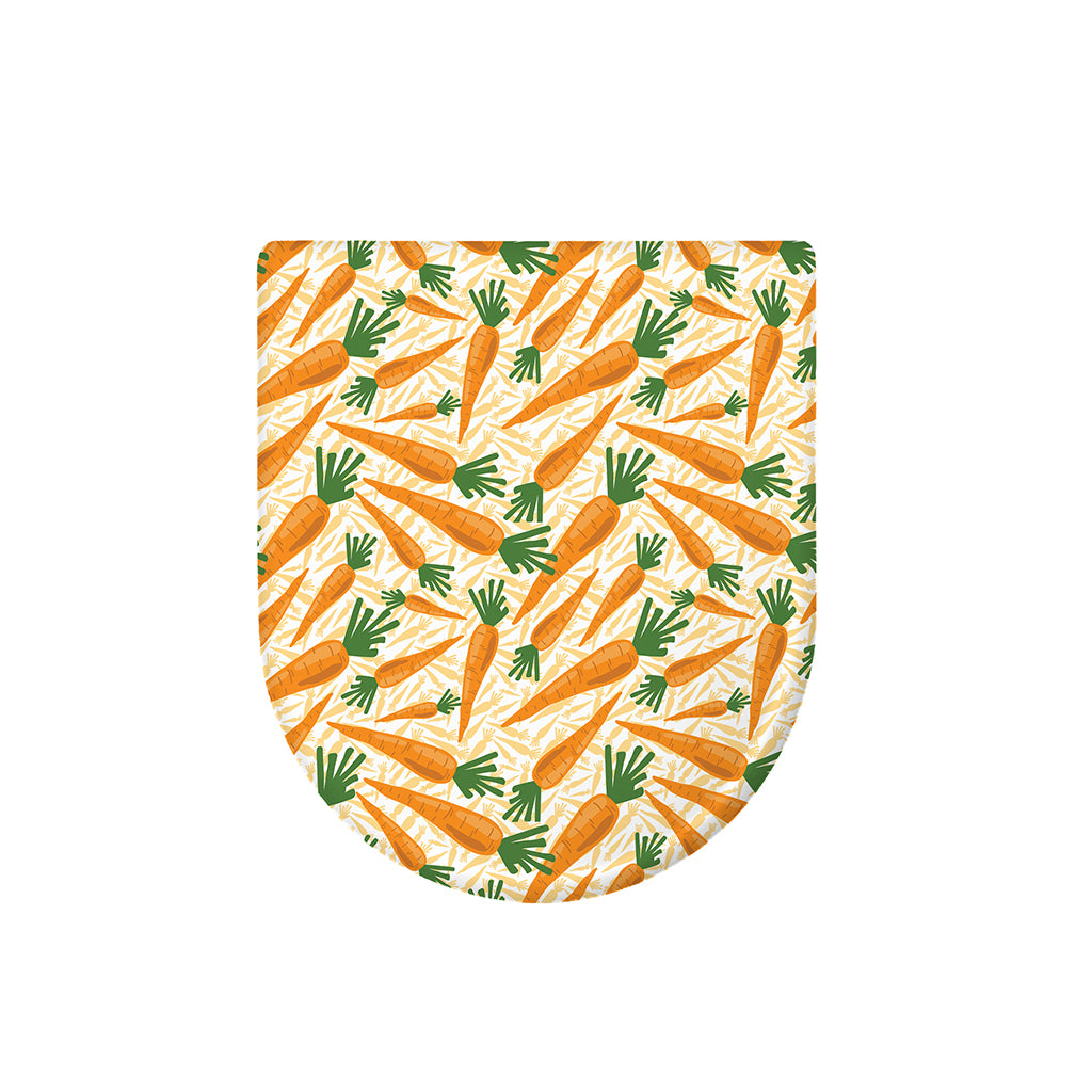 Orange Carrot Pattern Print Toilet Lid Cover