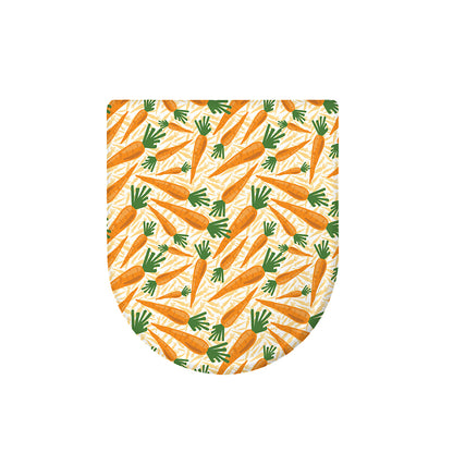 Orange Carrot Pattern Print Toilet Lid Cover