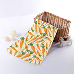 Orange Carrot Pattern Print Towel