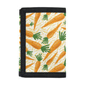 Orange Carrot Pattern Print Trifold Wallet