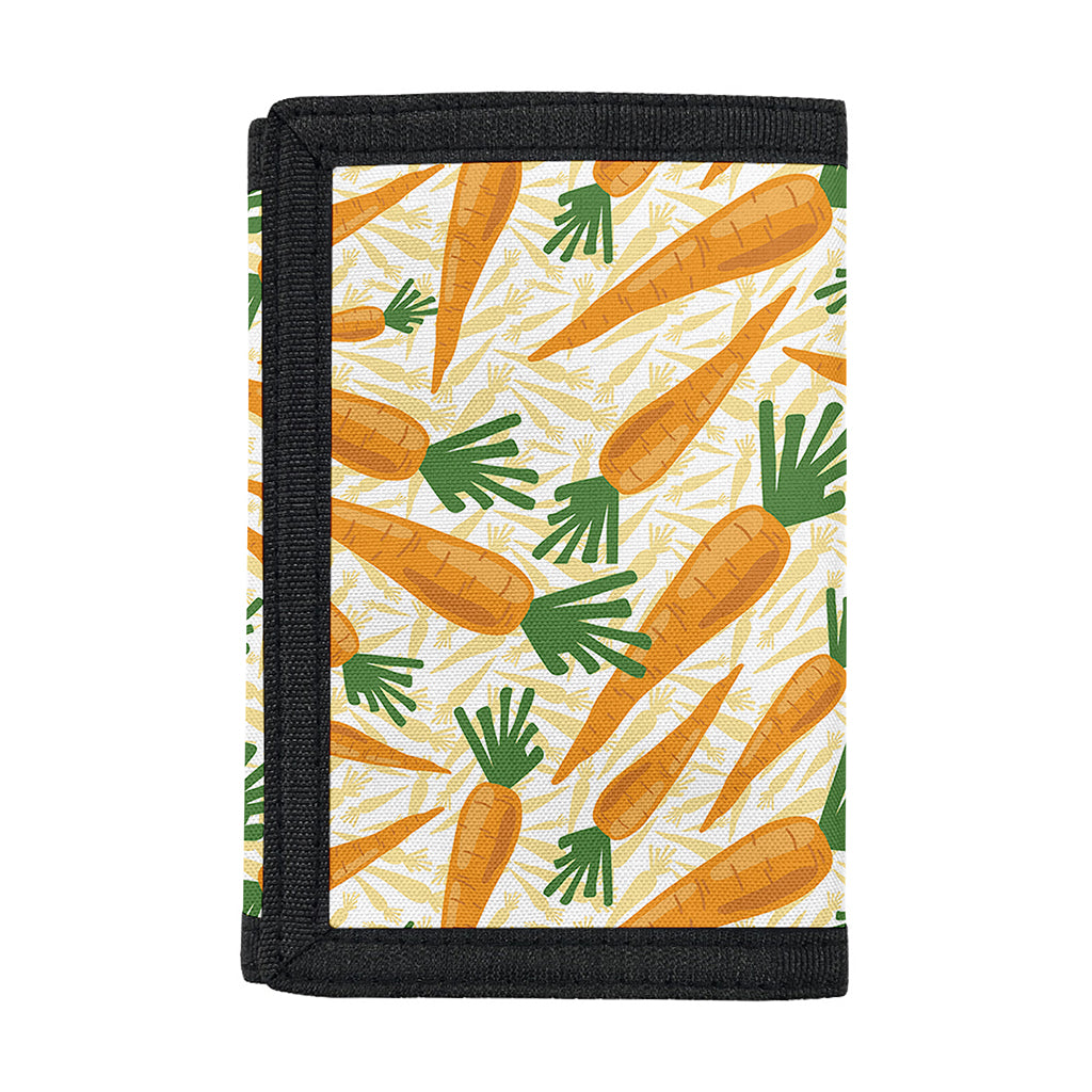 Orange Carrot Pattern Print Trifold Wallet