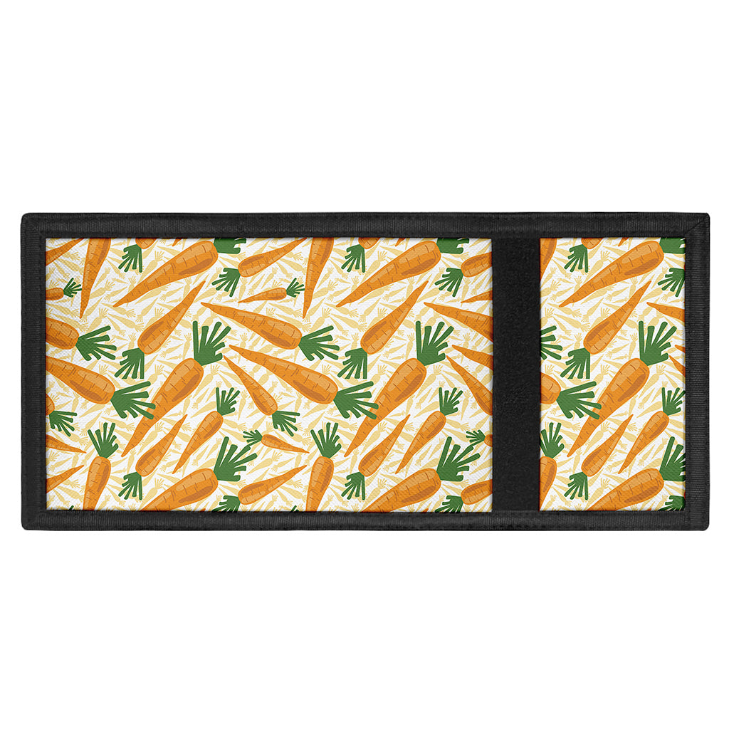 Orange Carrot Pattern Print Trifold Wallet