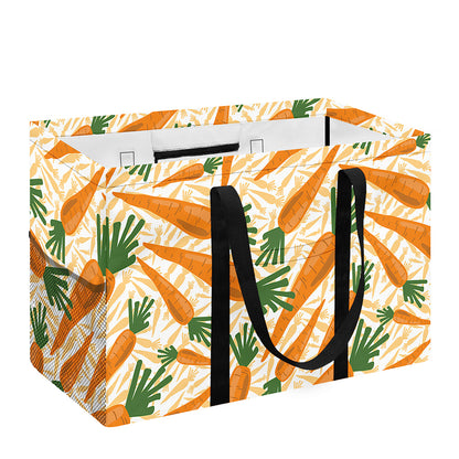 Orange Carrot Pattern Print Utility Tote Bag