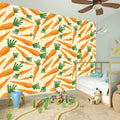 Orange Carrot Pattern Print Wall Sticker