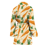 Orange Carrot Pattern Print Women's Bathrobe