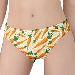 Orange Carrot Pattern Print Women's Panties