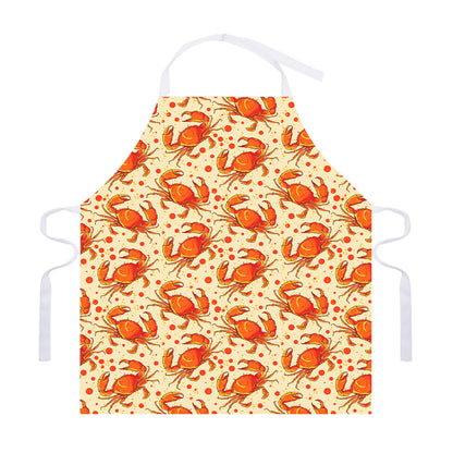 Orange Crab Pattern Print Adjustable Apron