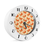 Orange Crab Pattern Print Alarm Clock