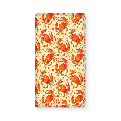Orange Crab Pattern Print Baby Crib Sheet