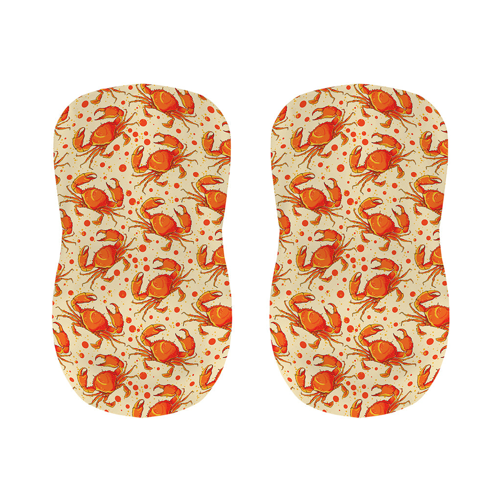 Orange Crab Pattern Print Bar Stool Covers