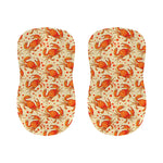 Orange Crab Pattern Print Bar Stool Covers