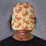 Orange Crab Pattern Print Baseball Cap
