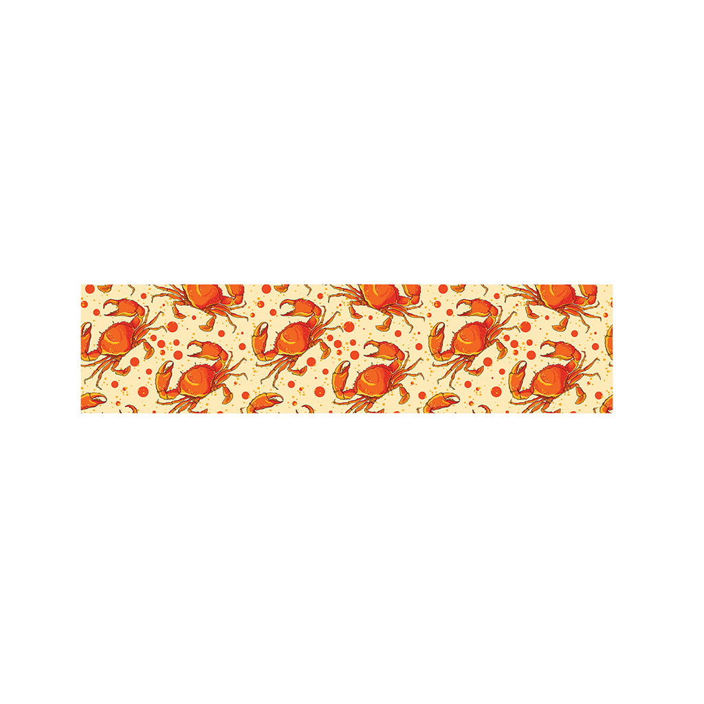 Orange Crab Pattern Print Bed Runner