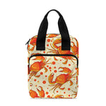 Orange Crab Pattern Print Bible Tote Bag