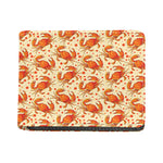 Orange Crab Pattern Print Bifold Wallet