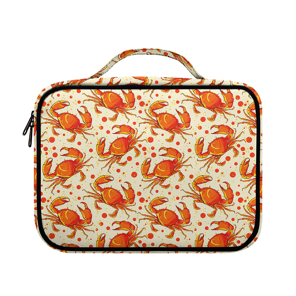Orange Crab Pattern Print Briefcase Bible Bag