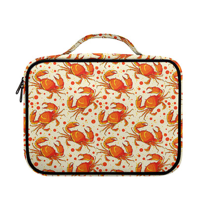 Orange Crab Pattern Print Briefcase Bible Bag