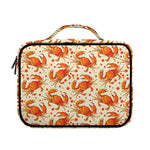 Orange Crab Pattern Print Briefcase Bible Bag