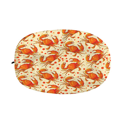 Orange Crab Pattern Print Car Side Mirror Covers