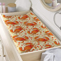 Orange Crab Pattern Print Changing Pad Cover
