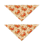 Orange Crab Pattern Print Dog Bandana