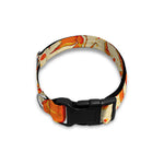 Orange Crab Pattern Print Dog Collar