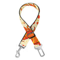 Orange Crab Pattern Print Dog Seat Belt