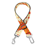 Orange Crab Pattern Print Dog Seat Belt