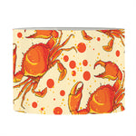 Orange Crab Pattern Print Drum Lamp Shade
