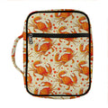 Orange Crab Pattern Print Front Pocket Bible Bag