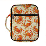 Orange Crab Pattern Print Front Pocket Bible Bag