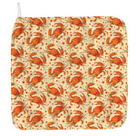 Orange Crab Pattern Print Hand Towel