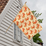 Orange Crab Pattern Print House Flag