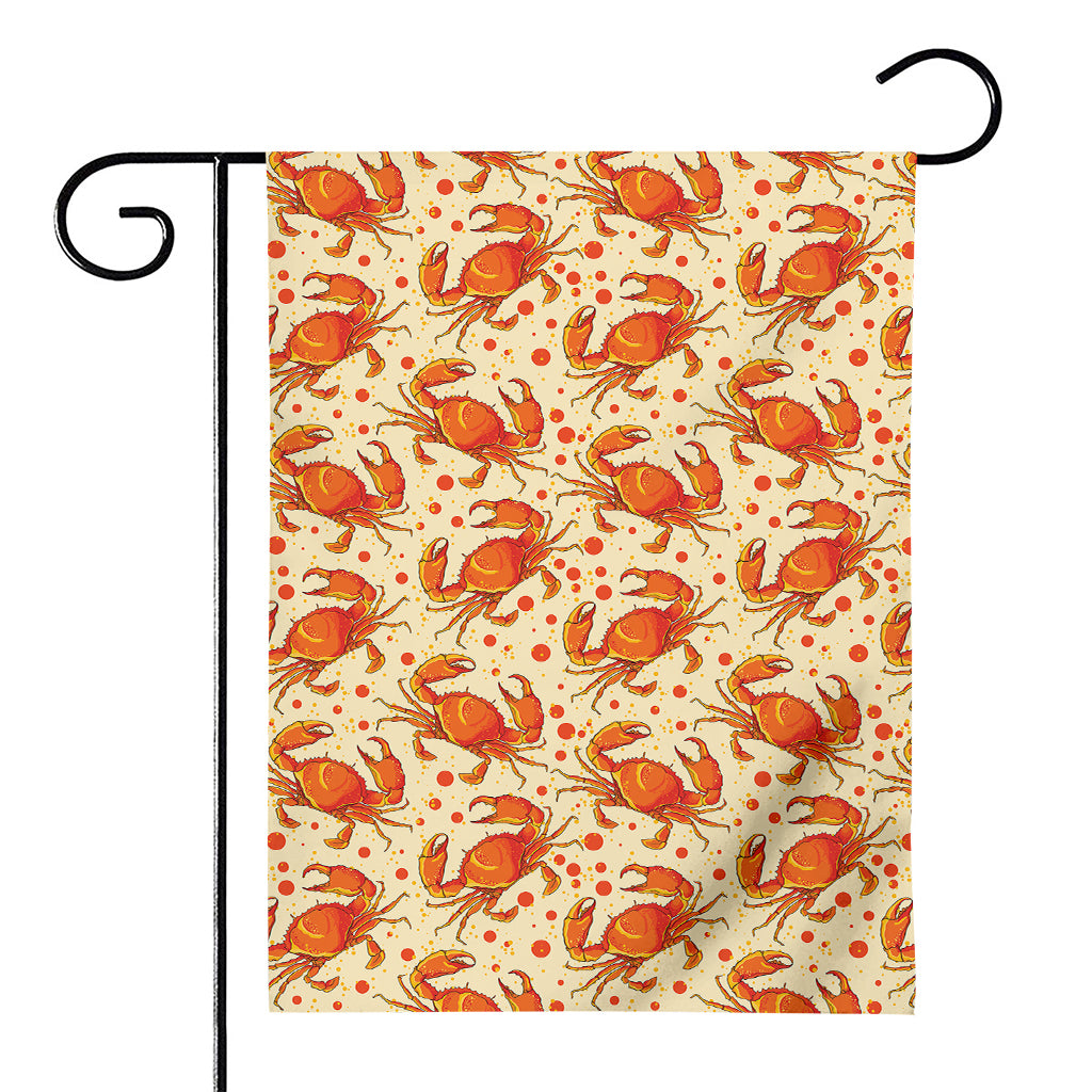 Orange Crab Pattern Print House Flag