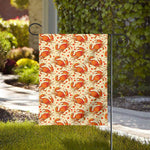 Orange Crab Pattern Print House Flag