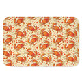 Orange Crab Pattern Print Indoor Door Mat