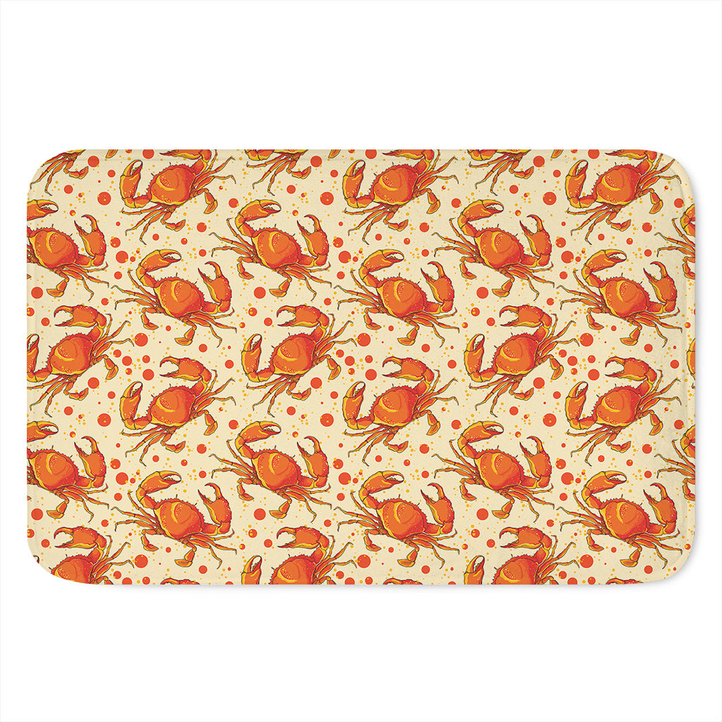 Orange Crab Pattern Print Indoor Door Mat
