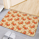 Orange Crab Pattern Print Indoor Door Mat