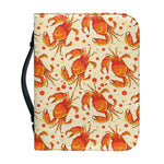 Orange Crab Pattern Print Leather Bible Cover