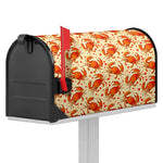 Orange Crab Pattern Print Mailbox Cover