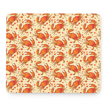 Orange Crab Pattern Print Mouse Pad