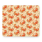Orange Crab Pattern Print Mouse Pad