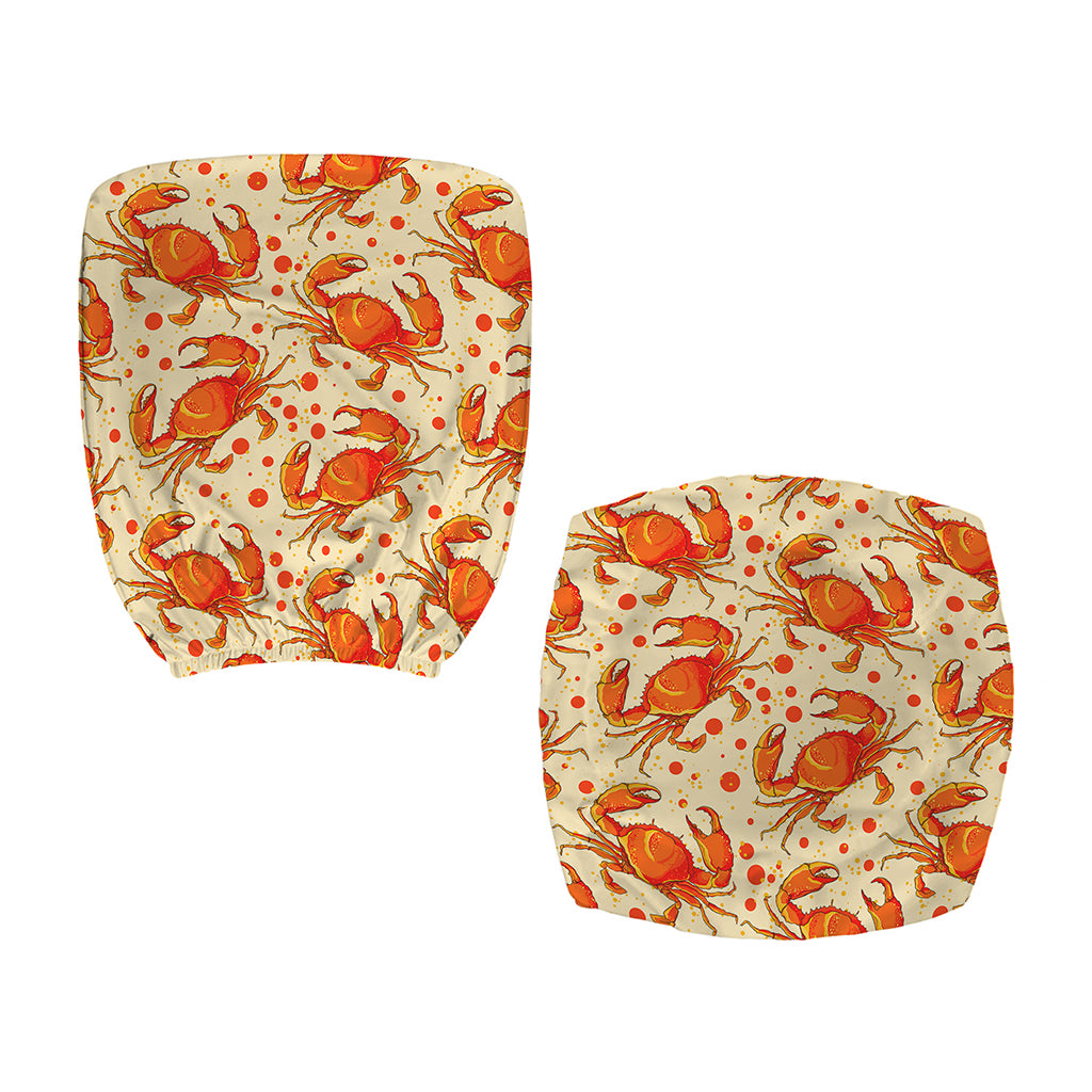 Orange Crab Pattern Print Office Chair Cover