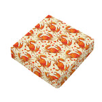Orange Crab Pattern Print Outdoor Seat Cushion Cover