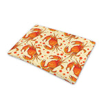 Orange Crab Pattern Print Pet Cooling Mat Cover